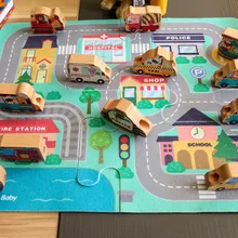 Best Offers Children's wooden traffic animal three-dimensional puzzle jigsaw rope stringing cognitive children's toy car stringing game Best Offers Children's wooden traffic animal three-dimensional puzzle jigsaw rope stringing cognitive children's toy car stringing game