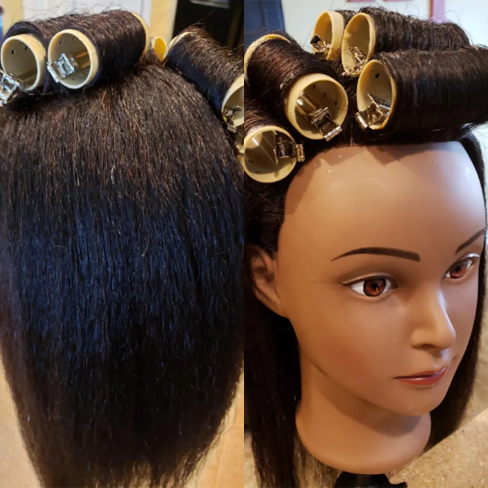 Afro Mannequin Head with Hair for Braiding Cornrow Practice Head