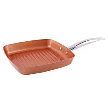 

1 Pc Frying Pan Universal Household Aluminum Alloy Striped Pot Non-stick Pan Pancake Pan for Cooking