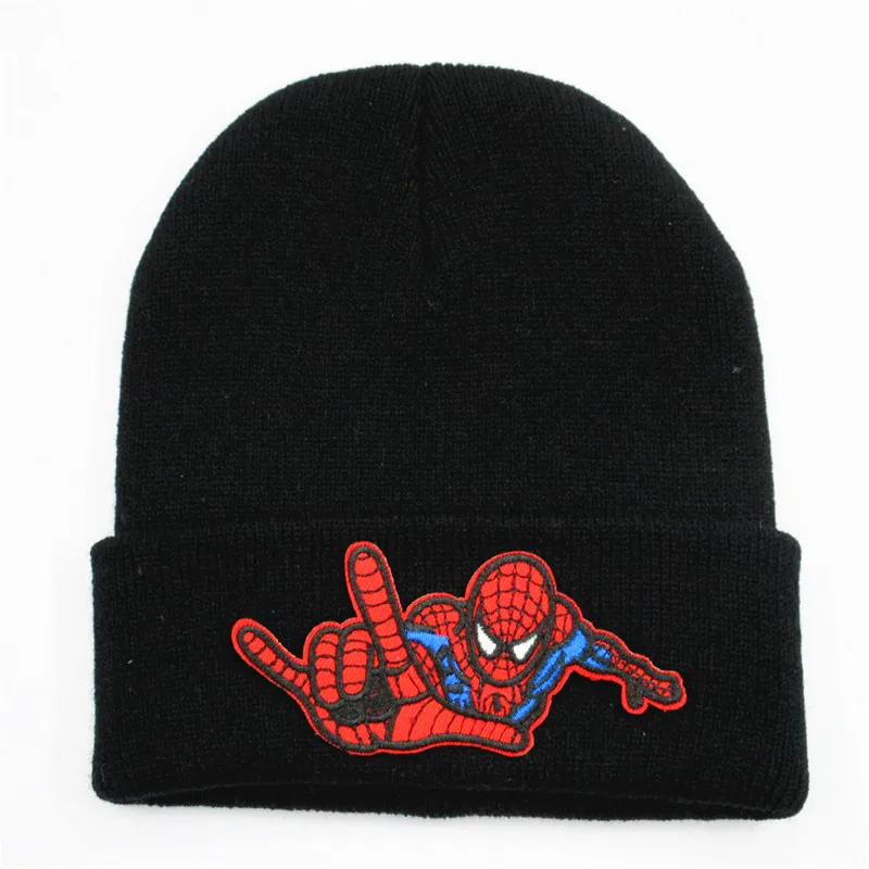 LDSLYJR плотная вязаная шапка из хлопка с вышивкой паука зимняя теплая шапочки