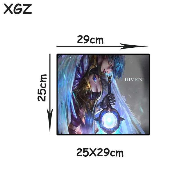 Xgz Customized Large Gaming Mouse Pad Black Lock Edge Cartoon Big Breast Girl Riven Computer Table Mat Speed Non Slip Coaster Mouse Pads Aliexpress