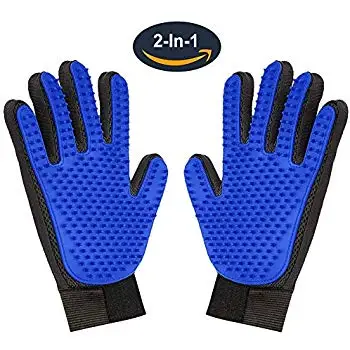 

2 In 1 Multifunction Pet Grooming Glove Silicone Gloves For Cats Dogs Hair Remover Brush Bath Cleaning Massage Pets Supplies