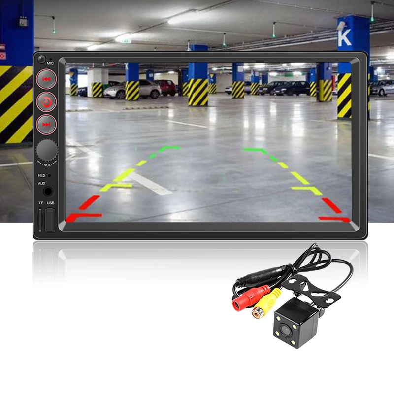

Bluetooth 2 Din MP5 7 Inch TFT Screen Touch Screen FM DVR Support Memory Card Amplifier 12V Apple Internet Android 9.0 7062