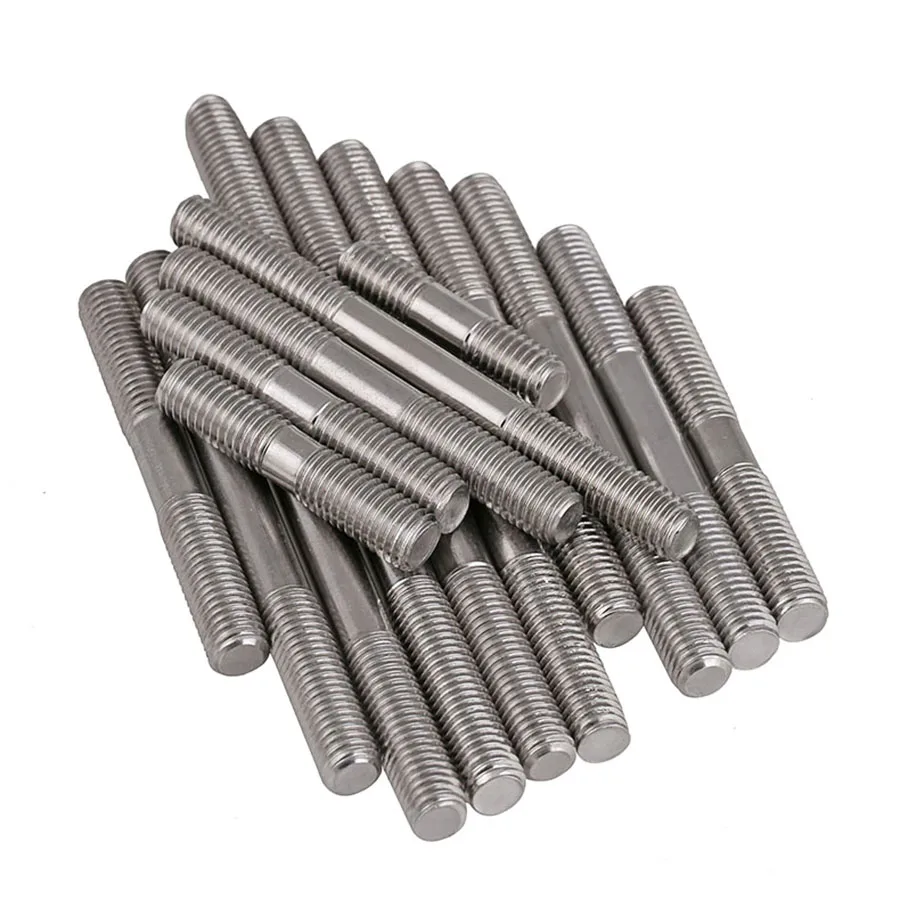 M3 M4 M5 M6 M8 M10 M12 M14 M16 304 Stainless Steel Stud Bolts Screw Rod Tooth Stick Double Head Stud Srod Bolt Metric Standard