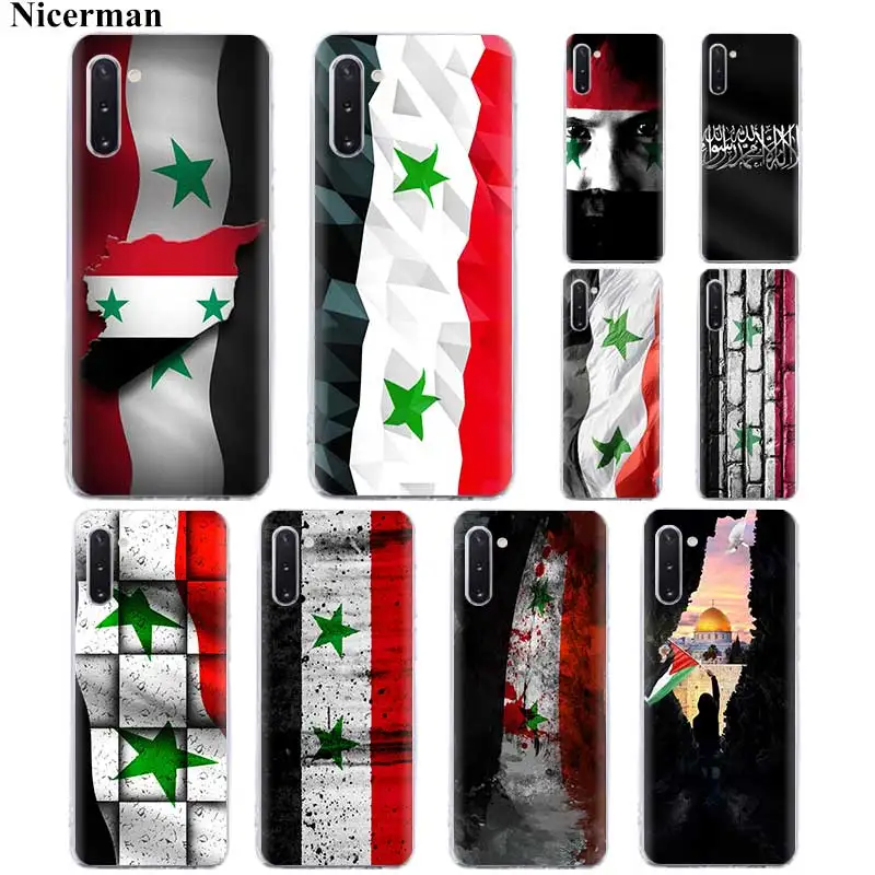 

Syria Flag Soft Case for Samsung Galaxy Note 10 5G 8 9 S10 Plus S10e M40 M30 Phone Coque Cover Silicone Shell