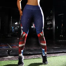 Леггинсы с рождественским рисунком спортивные женские спортивные штаны с высокой талией Снеговик Рождественская шапка Санты принт Беговые Спортивные брюки тренировки спортивные Леггинсы#20