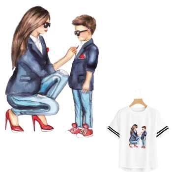 

Student Patches Boys Mother Washable Stripe Clothing Stickers Diy T-Shirt Eco-Friendly Appliques Heat Transfer