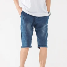 New Men's Jeans Shorts Summer Casual Denim Shorts Plus Size 3xl Loose Pants Mid Waist Daily Basic Comfortable Man Denim Clothing