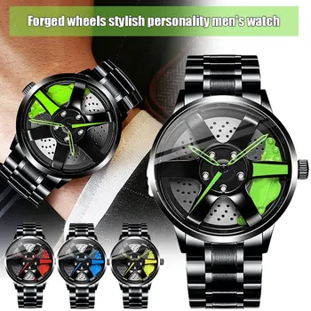 

Pro Racing Unique Watch Men Rims Hub Watch Sports Car Wheel Design Stainless Steel Waterproof Wristwatch hh88