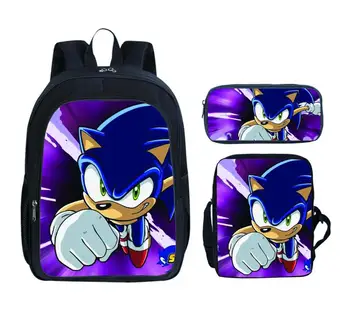

16 inch cartoon sonic children school bags for boy girls kindergarten bags kids school backpack small toddler bag bookbag