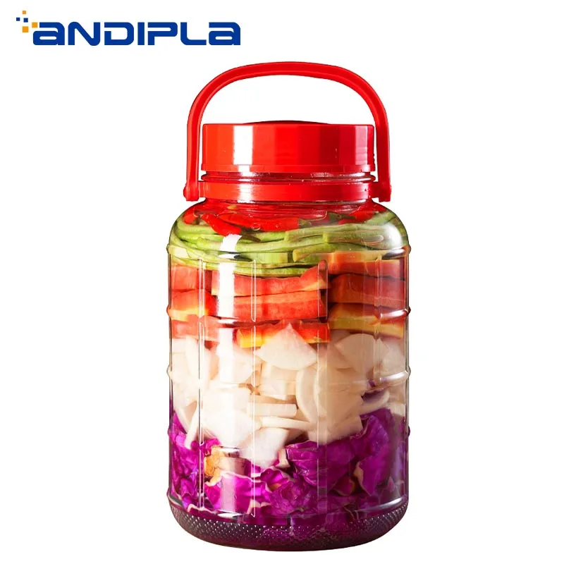 Утолщенная прозрачная стеклянная бутылка для маринования портативные ночные