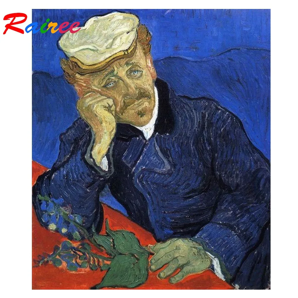 Картина Dr. Gachet для алмазной вышивки из искусственных страз сделай сам Rairee Great Artist