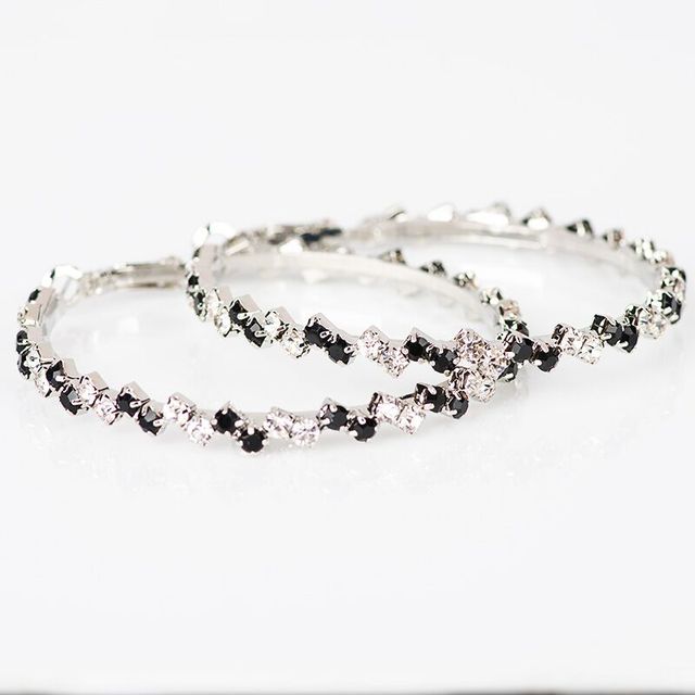 Fashion Oversize Circle Hoop Earrings for Women Girl New Geometric Crystal Round Earring Brincos Party Jewelry Gift