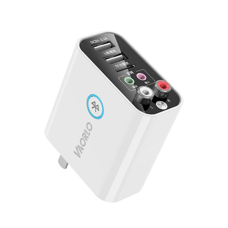 VAORLO EU US Wireless Adapter Bluetooth 5.0 Receiver Transmitter TF/U Disk Play QC2.0 Charge For Headphone TV IR APP Control bluetooth adapter bluetooth audio receiver bluetooth transceiver adapter audio adapter bluetooth aux adaptor wireless usb adapter