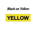Black  on yellow