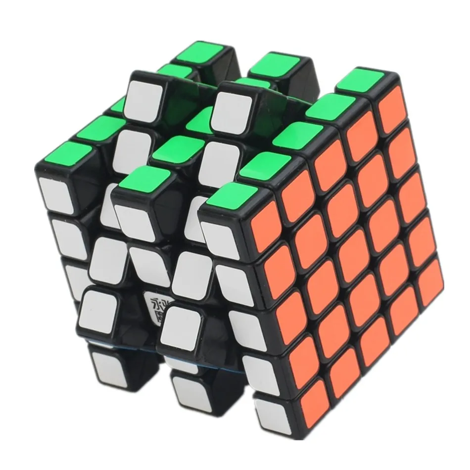 YJ 5x5 куб yuchuang 5x5X5 Магнитный Куб 5 слоев скоростной магический куб без наклеек профессиональная головоломка игрушки для детей подарок - Цвет: Черный