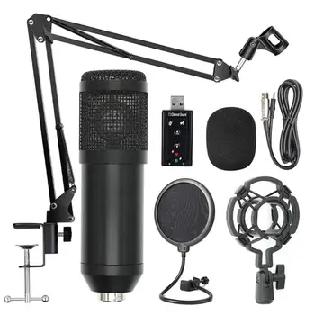 

BM800 Professional Suspension Microphone Kit Studio Live Stream Broadcasting Recording Condenser Microphone Set