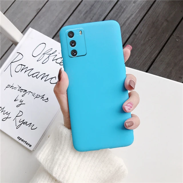 Candy Color Silicone Phone Case For Xiaomi Poco X3 Nfc M3 Pro F2 F3 GT C3 Pocophone F1 Global Matte Soft Tpu Back Fundas Cover Sky Blue