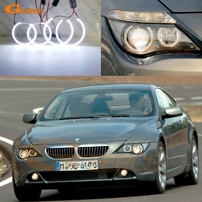 

Excellent Ultra bright COB led angel eyes kit halo rings Car styling For BMW E63 E64 630Ci 630i 645Ci 650i M6 2003-2010