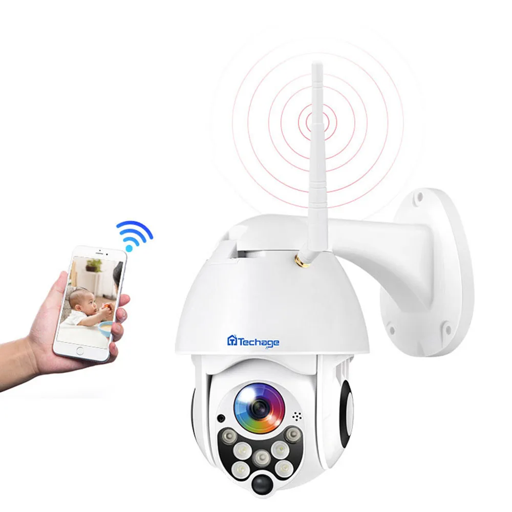 Детская видеоняни панорамная 1080P Водонепроницаемая беспроводная PT 360 ° ip-камера ONVIF H.264 двухсторонняя звуковая скоростная купольная wi-fi-камера