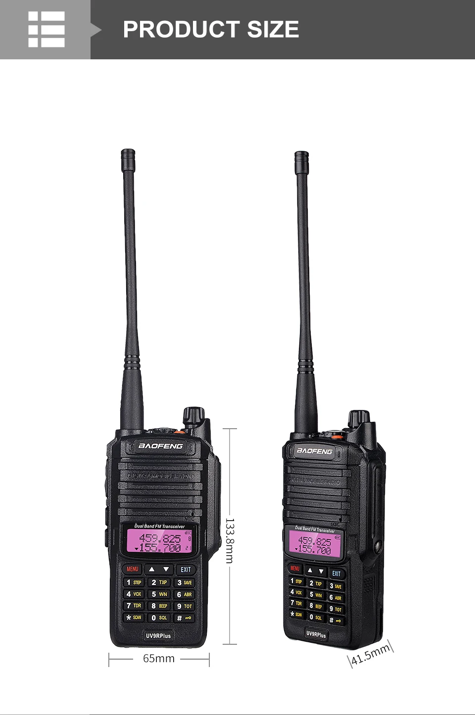 2 шт. 10 Вт Baofeng UV-9R Plus портативная рация Водонепроницаемый ручной CB Ham радио двухдиапазонный HF трансивер 10 км UV9R плюс двухстороннее радио