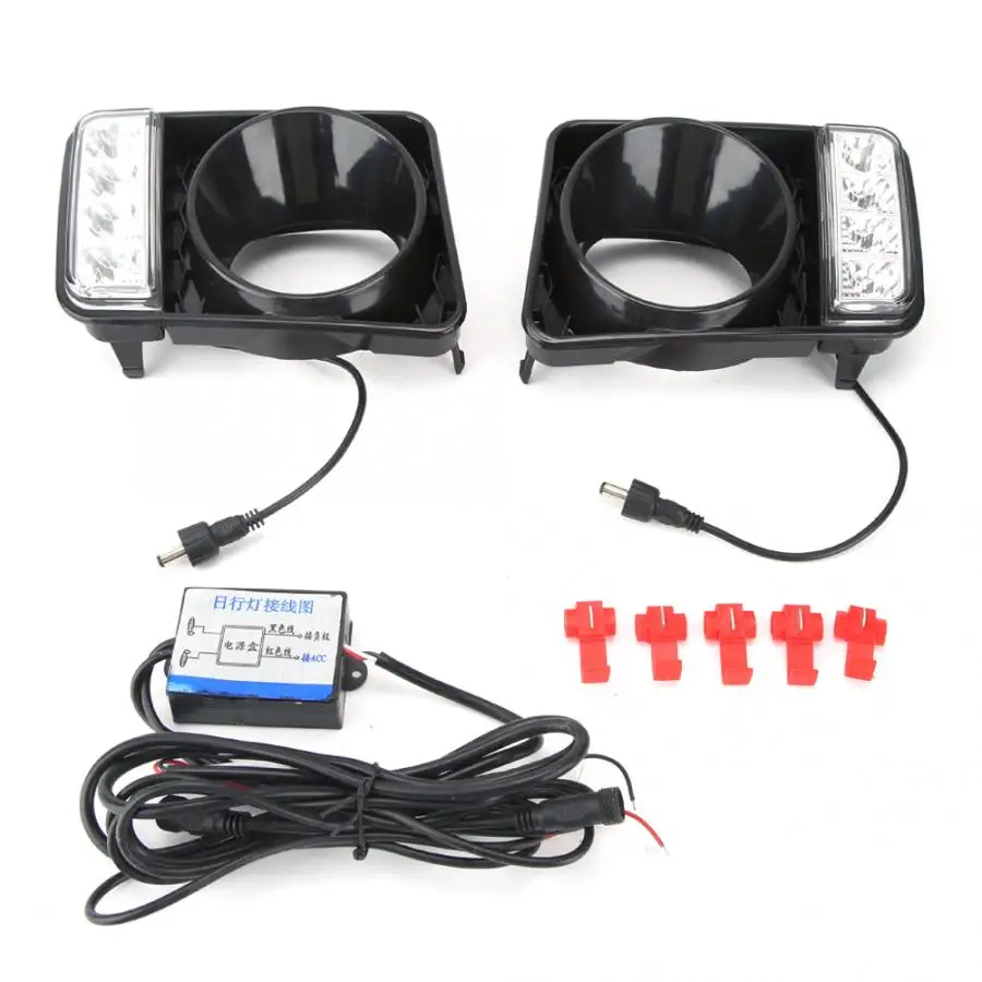 1 Pair 12V LED Daytime Running Light DRL Flashlight Fog Lamp Cover Fit for Holden VE Ute Car Styling | Автомобили и мотоциклы