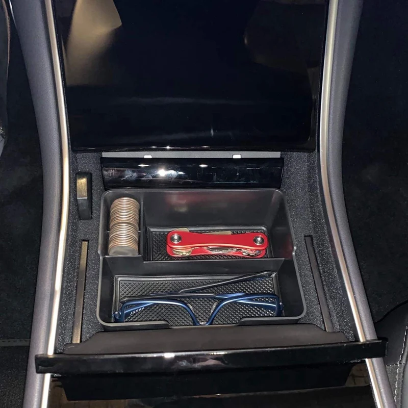 Держатель солнцезащитных очков для Tesla модель 3 центральная консоль Органайзер вставка Abs черный материал лоток