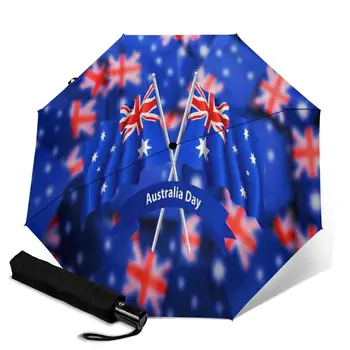 

Flag of Australia creative men's and women's automatic three fold umbrella rainy day colorful fashion umbrella