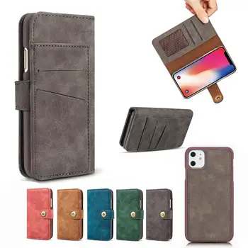 

Luxury Leather Flip Case For iphone 11 Pro Max 6S 7 8 Plus 5SE X XS Max XR Multi-functional Retro Magnetism Cover Card Slot Capa