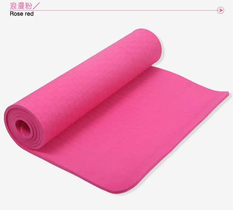 TPE коврик для йоги 6 мм 8 мм Противоскользящий гимнастический коврик для начинающих удлиненный Расширенный безвкусный гимнастический коврик для упражнений в настоящее время Avai