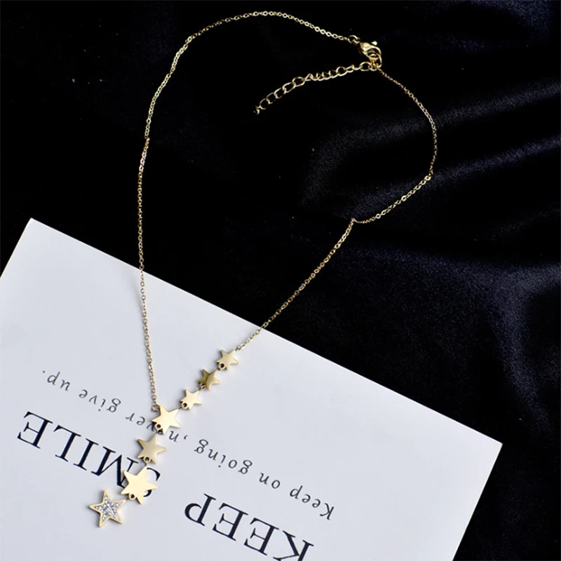 Stars Zircon Necklace For Women