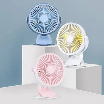 

USB Rechargeable Clip Desktop/Table Fan Mini Portable Clamp Fan 360degree rotating Ventilator With Night Light Air Cooler Fan