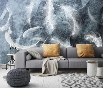 

[Self-Adhesive] 3D White Plumage WG432 Wall Paper mural Wall Print Decal Wall Murals Belly
