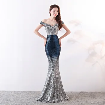 

of new fund of 1528 # gradient bead piece sexy dress toastmaster temperament fishtail long cultivate morality