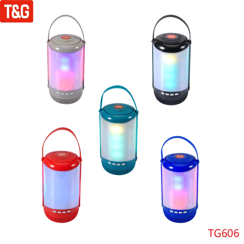 

Портативная Bluetooth-Колонка T & G TG606 со светодиодсветильник кой, беспроводная басовая колонка, FM-радио, уличная USB-колонка, сабвуфер, ручной громкоговоритель