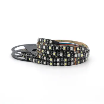 

1m 2m 3m 5m LED Strip Light RGB RGBW RGBWW White 5050 SMD waterproof Led lamp Black PCB LED Tape lamp For TV PC Background Light