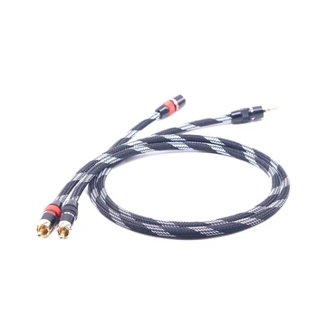 

Pair OFC pure copper RCA Audio Interconnect cable wire with gold RCA connector plug RCA to RCA cable
