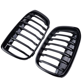 

Car Front Grille Glossy Black Bumper Kidney Racing Grilles For BMW X1 F48 F49 2016-2019 51117383363 51117383364 Car Styling