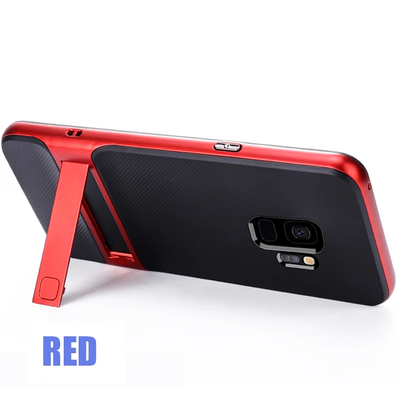 Red ZNP Роскошные подставки полное покрытие чехол для samsung Galaxy J4 J6 A6 A8 плюс держатель чехол для телефона для samsung A9 A7 A5 J7 J8 чехол Shell - Цвет: Red