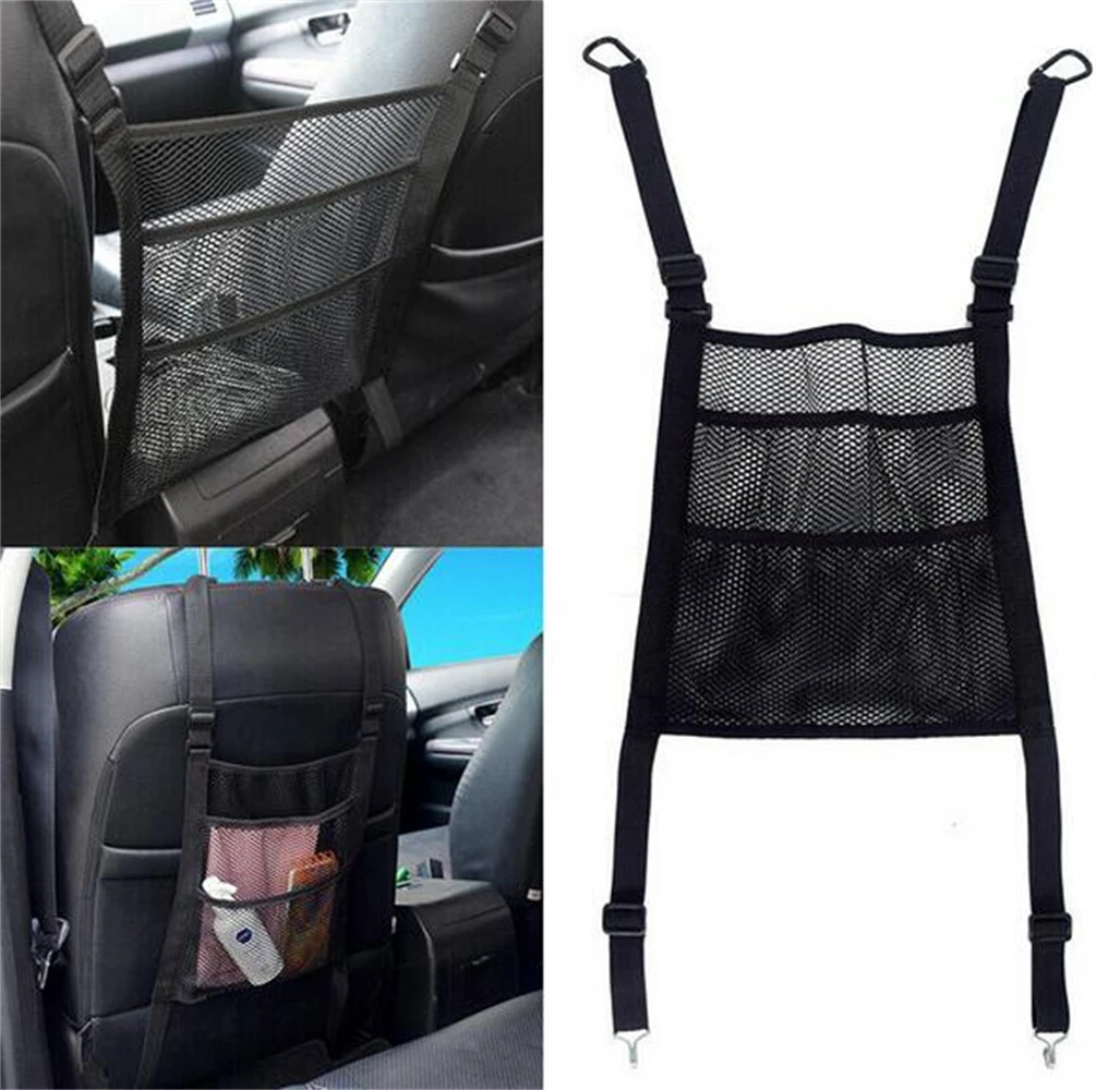 

Elastic Car Pet Mesh Net Bag Between Organizer Seat Back Storage Bag Luggage Pocket