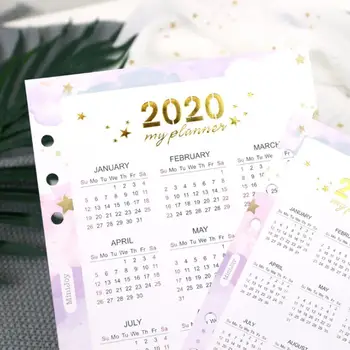 

Creative School Spiral Notebooks Bullet Journal 2020 Paper Binder For 6 Rings Year Calendar Divider Planner Sketchbook A5O7