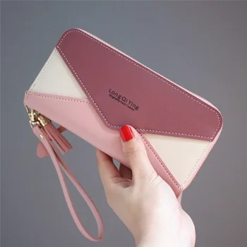 

Lady Wristlet Wallet Long Women Wallets Money Bag Zipper Coin Purse Card ID Holder Clutch Woman Notecase Billfold Purses Bags