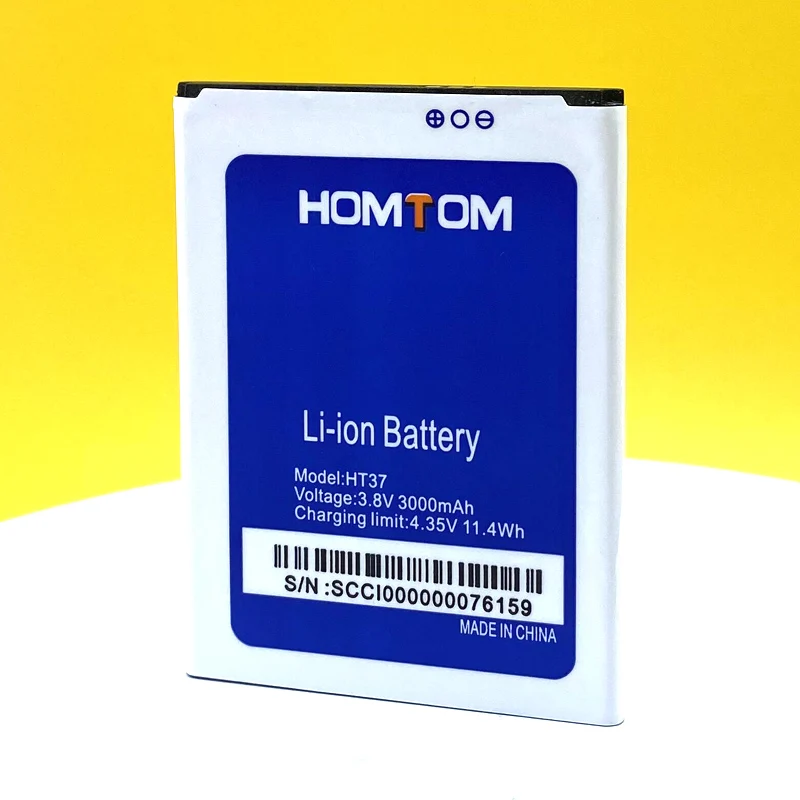 Bateria para Homtom Inteligente em Estoque com Número de Rastreamento Novo Original Pro Telefone Móvel 3000mah Ht37 - 5 ht37 pro telefone móvel inteligente em estoque com número de rastreamento