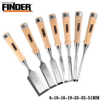 

7pcs 6-51mm Woodwork Chisel Set Carpenter Tools Flat Woodworking Chisels CR-V Carving Knife Woodworkers Gouge Carving Wood Tool