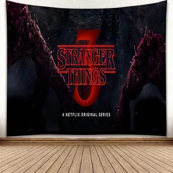 

3D Digital Printing Stranger Things Camera Tapestry Hot Selling Wall Hanging Home Decoration Background Wall Tapestry