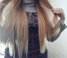 Extensiones de Cabello sintético de 24 pulgadas, 50 gramos, 100 gramos, Color degradado, marrón, gris, Rubio, cadena, Halo