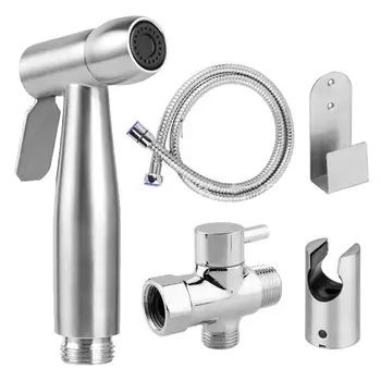 

Hand Held Bidet Toilet Sprayer Kit Bathroom Cloth Diaper Washer Portable Shower Sprayer 304 Stainless Steel for Personal Hygiene