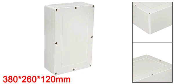 Uxcell 200x120x75 мм водонепроницаемый электронный ABS пластик DIY распределительный проект коробка корпус открытый/закрытый 160x45x55 мм - Цвет: 380x260x120mm