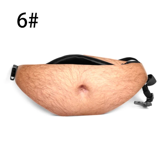 Novelty Fun Men Women Dad Bag Dad Bod Waist Bags Beer Fat Hairy