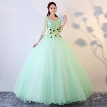 Vestidos Quinceanera 15 Anos бальные Платья пышные платья новое платье для выпускного вечера с аппликацией для вечерние платья с v-образным вырезом Vestido 0004